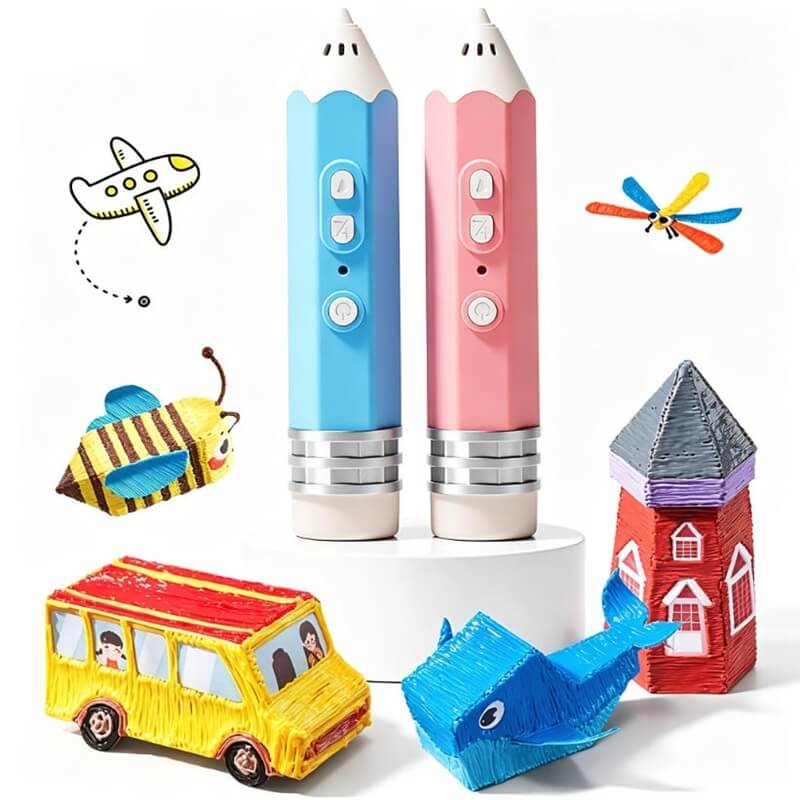 Low Temperature 3D Printing Pen – Creative 3D Drawing Pen with Colorful Filament