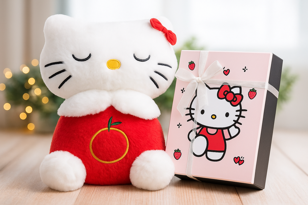 HelloKitty Night-Time Comfort Plush – Musical Breathing Kitty Gift Box