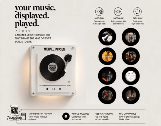 MJ Vinyl Magnet – Top 9 Hits