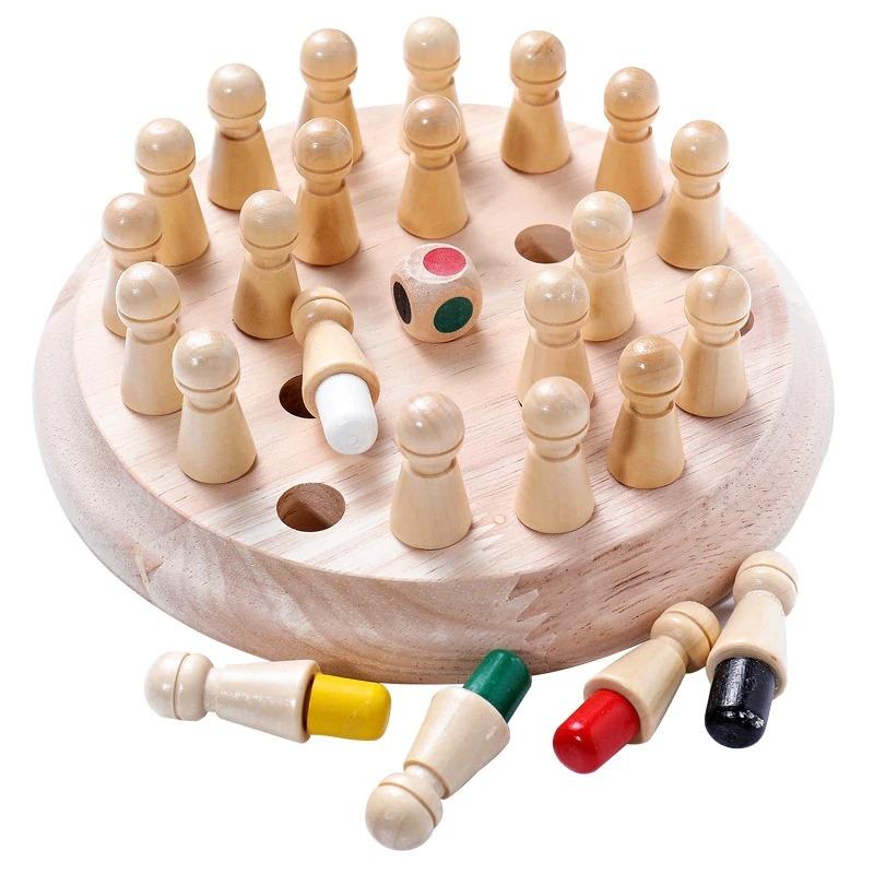 Wooden Match Stick Memory Chess Game | Montessori Toy -  Improve Memory Abilities