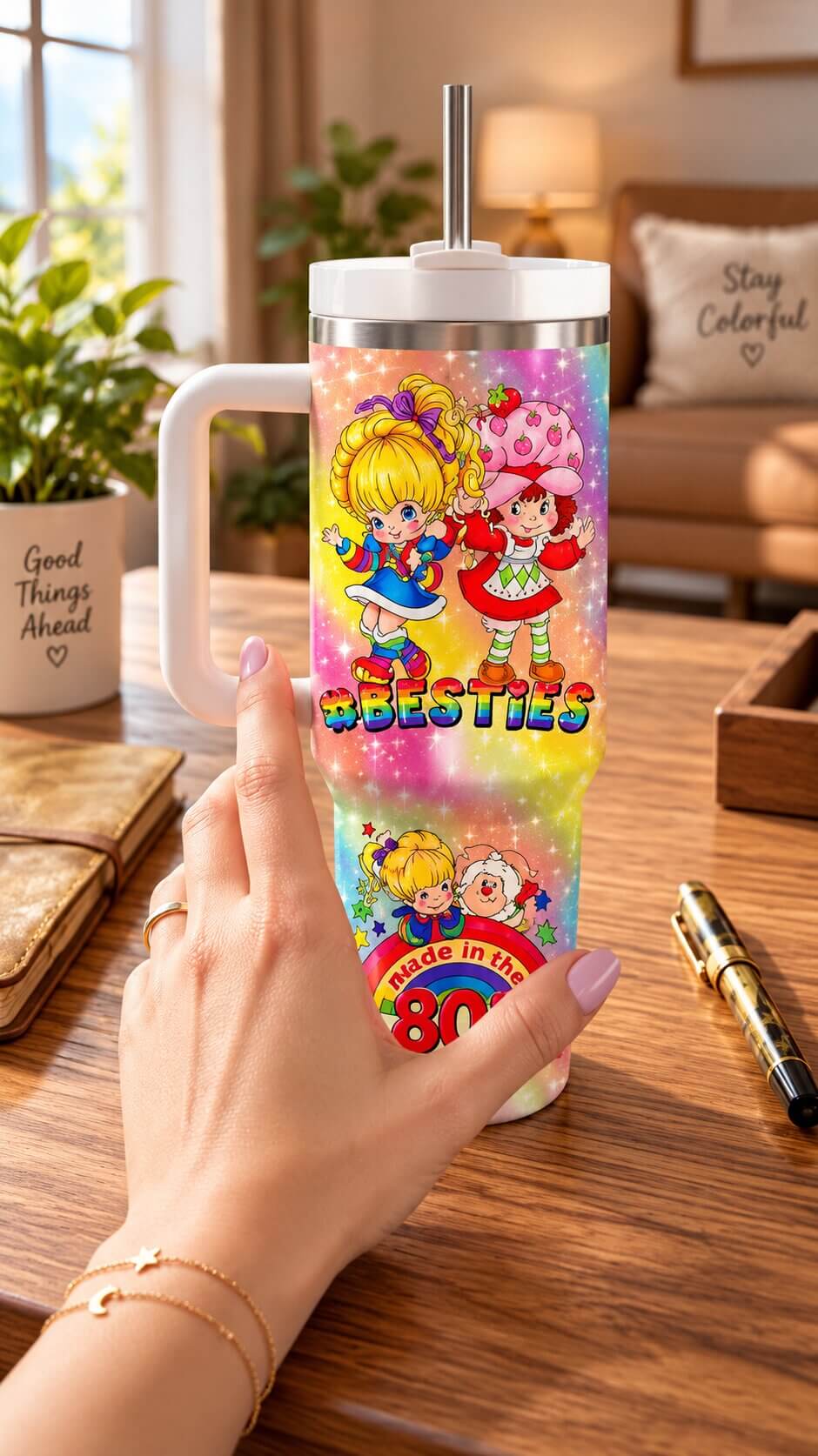 Besties Forever 80s Retro Tumbler - Limited Stock