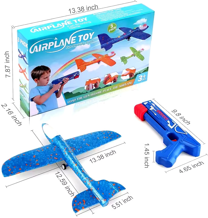 3 Pack Airplane Launcher Toy