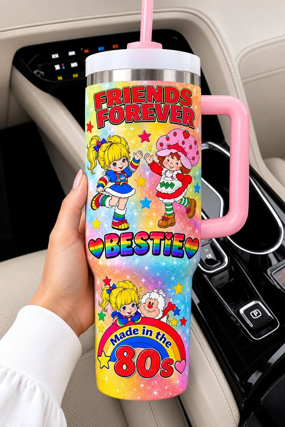 Besties Forever 80s Retro Tumbler - Limited Stock
