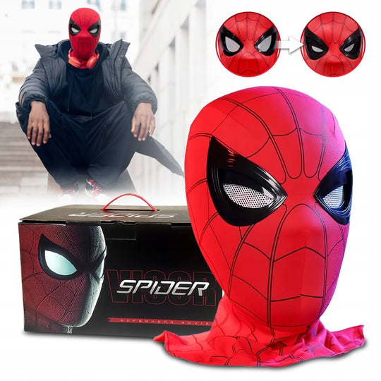 Premium Spider Hero Mask Blinking Eyes