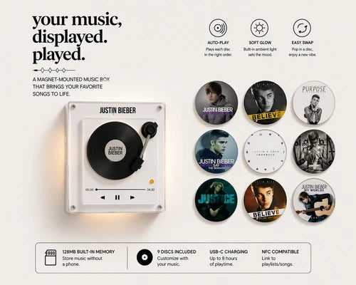 Justin Bieber Vinyl Magnet – Top 9 Hits