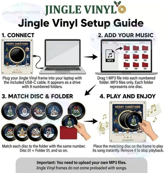 Christmas Classics Vinyl Magnet