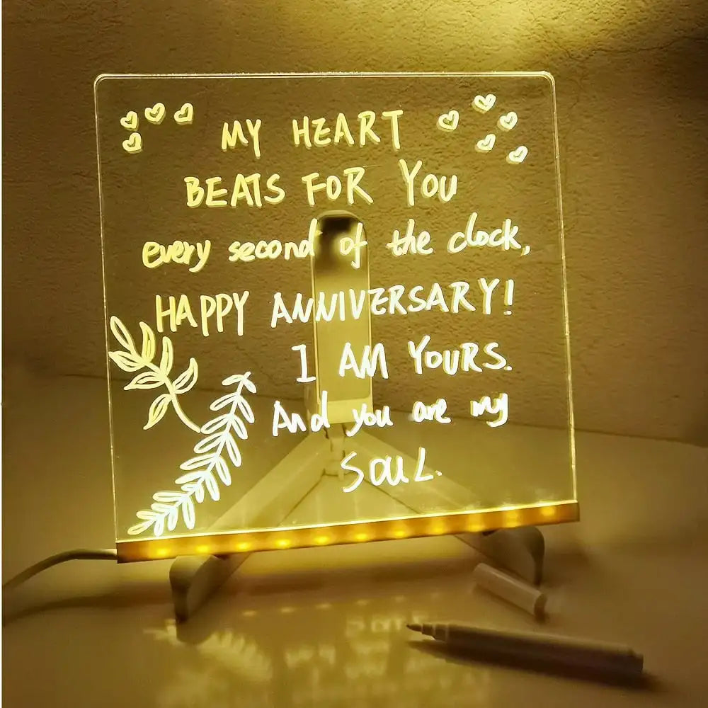 LED Note Board with 12 Markers