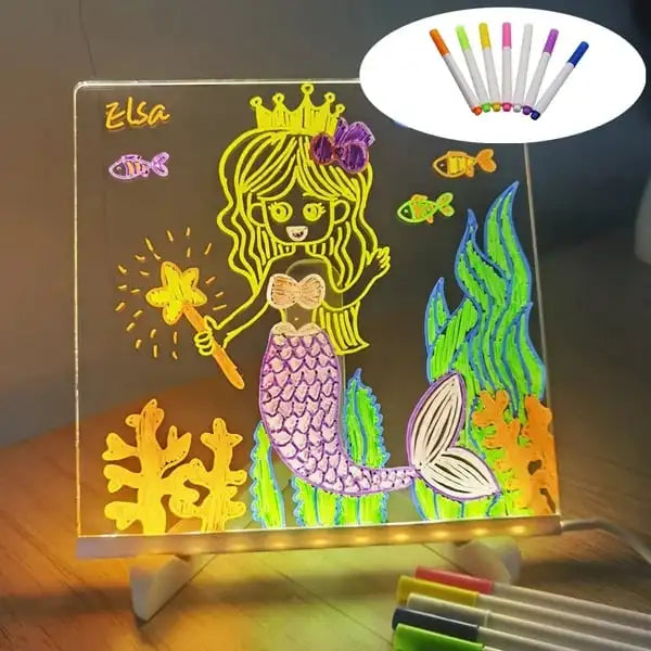 LED Note Board with 12 Markers - mykiddocare
