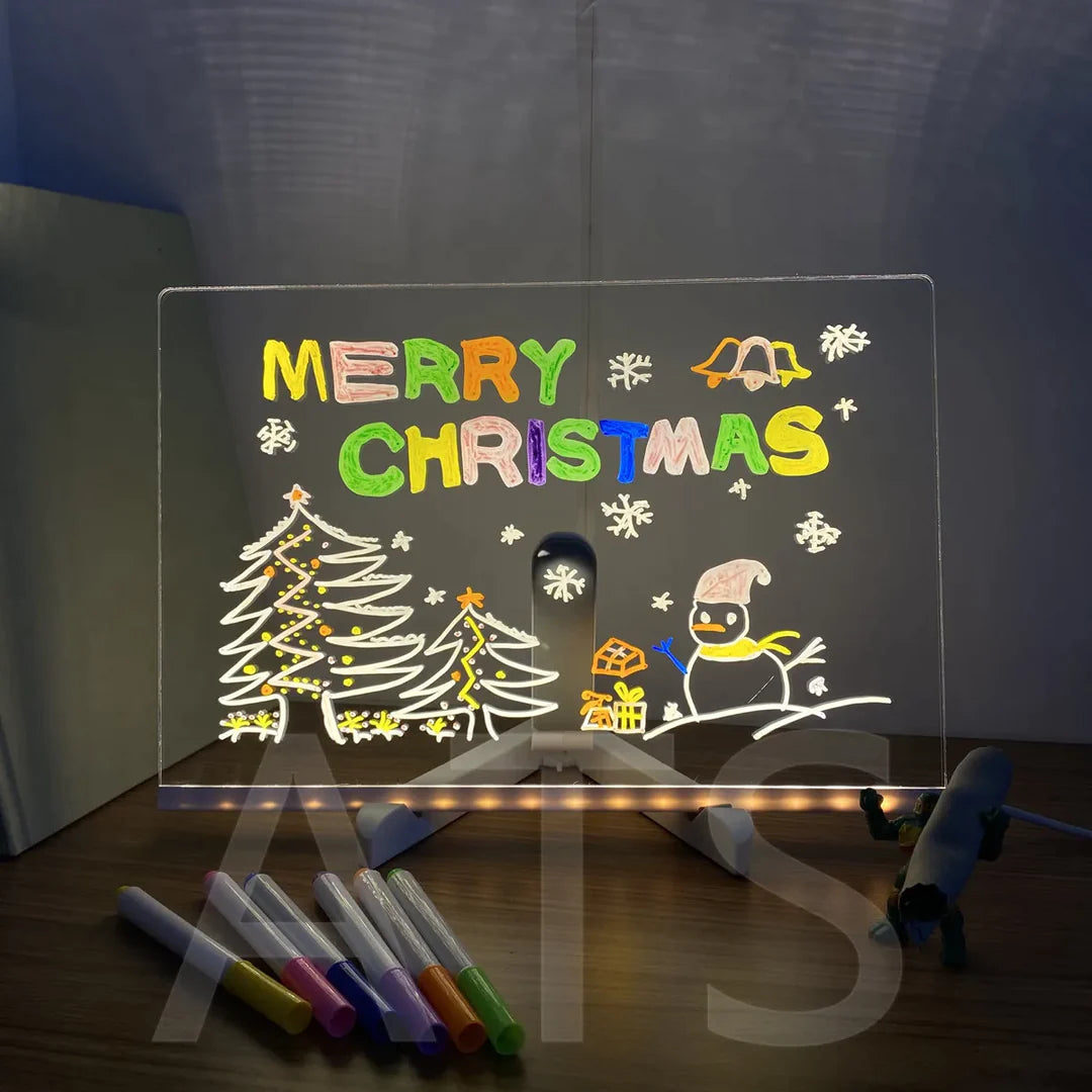 LED Note Board with 12 Markers - mykiddocare