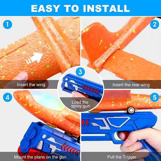 3 Pack Airplane Launcher Toy - mykiddocare