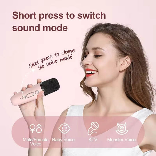 Portable Karaoke Machine for Kids™ | Bluetooth Speaker with Wireless Microphone - mykiddocare