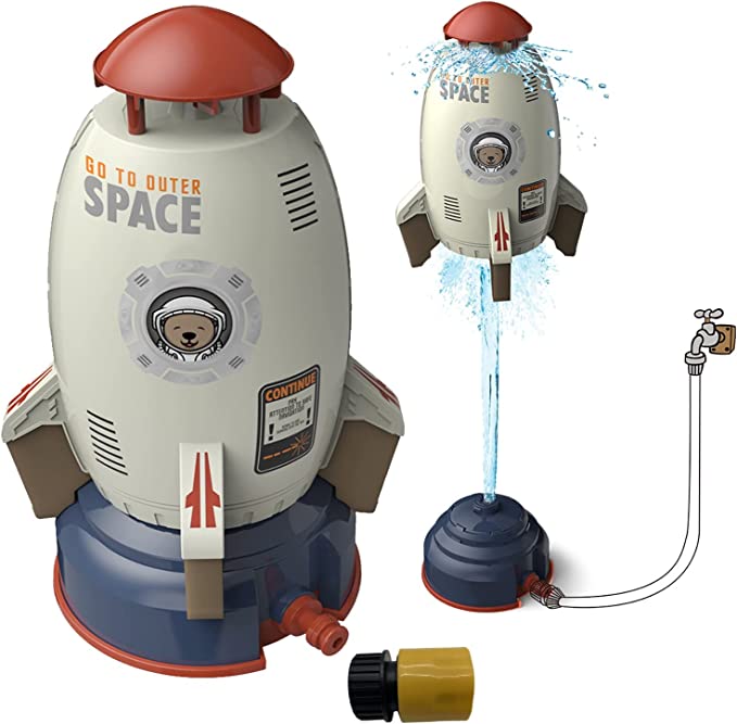 Inflatable Backyard Rocketship Sprinkler