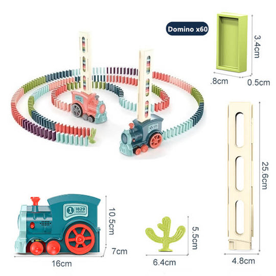 pink automatic domino train