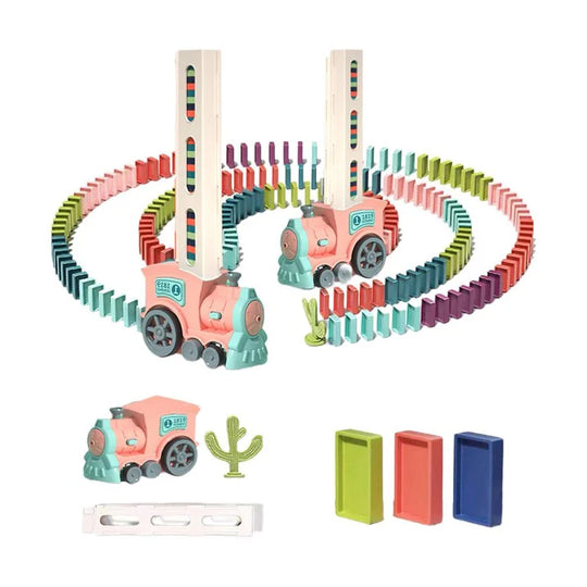 pink automatic domino train set