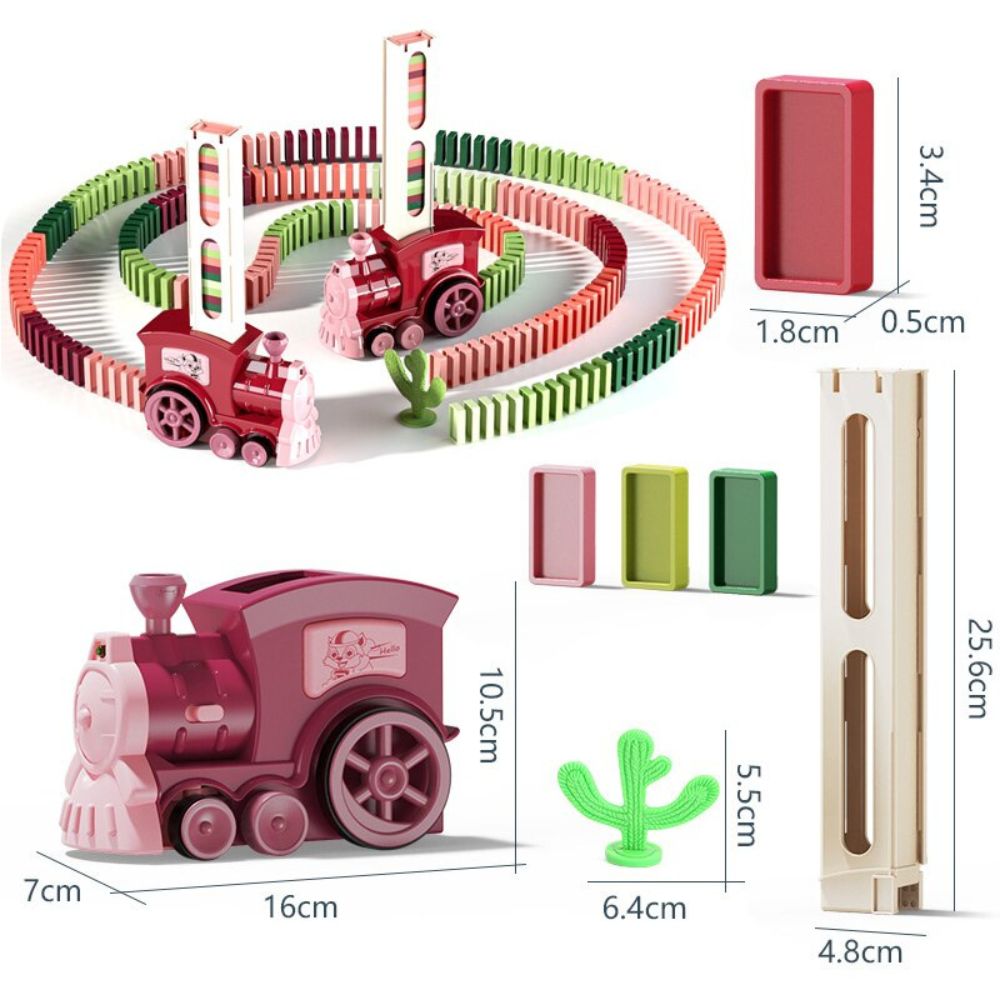 red automatic domino train