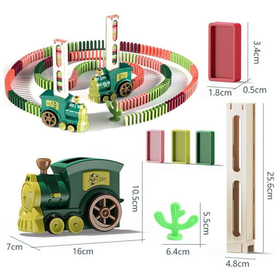 green automatic domino train