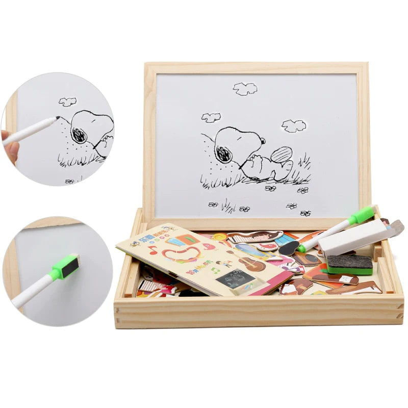 Wooden Magnetic Chalkboard™ | Develop writing and drawing skills - mykiddocare
